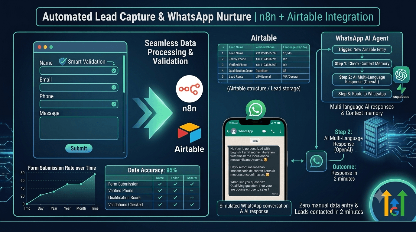 Automated Lead Capture & WhatsApp Nurture